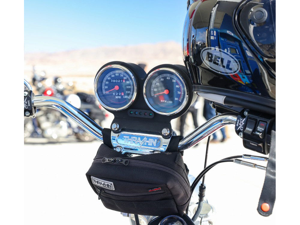 OEM Speedo/Tacho to Thrashin OG Riser Hardware Kit. Fits most Dyna and Sportster Models.