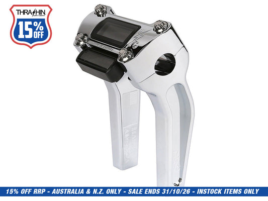6.5in. Pull Back Thrashin Risers - Chrome. Fits Softail Street Bob, Low Rider ST, Standard & Breakout 2018-2024