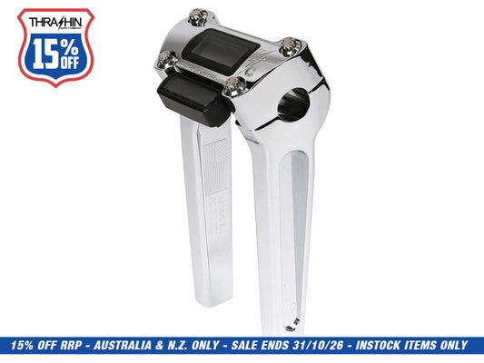 8in. Straight Thrashin Risers - Chrome. Fits Softail Street Bob, Low Rider ST, Standard & Breakout 2018-2024