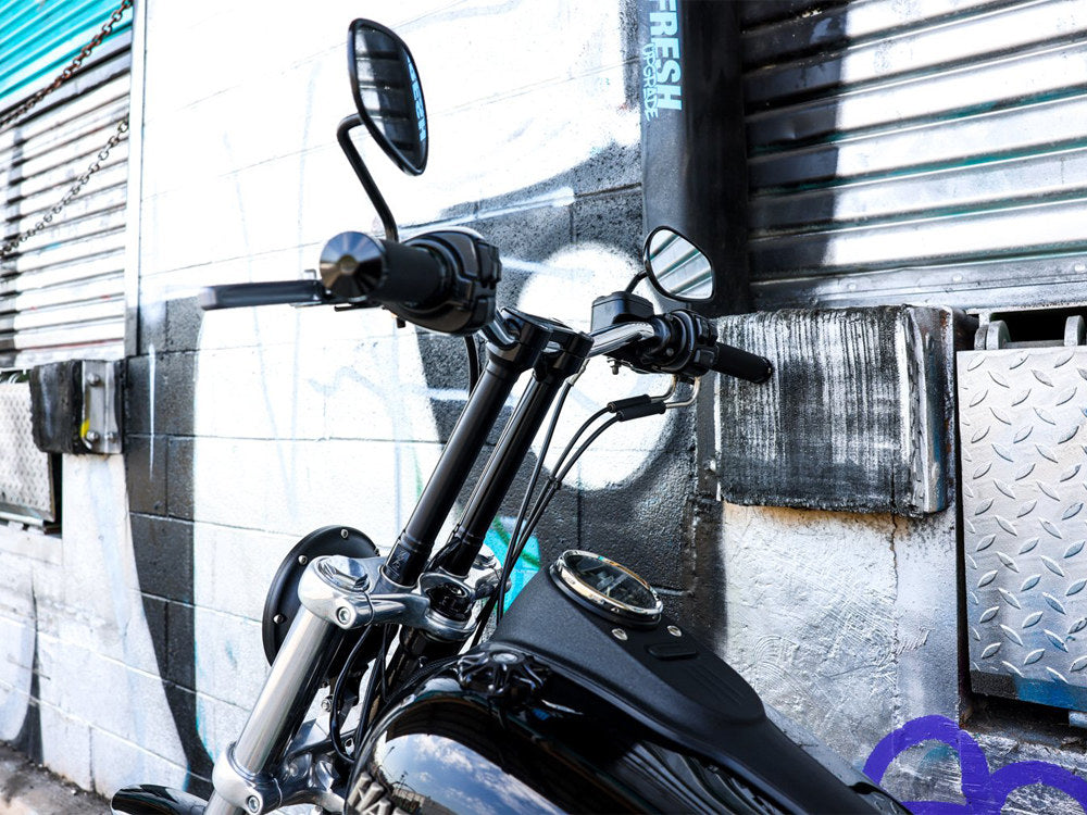 8in. Hole Shot Risers - Black. Fits 1in. Handlebar