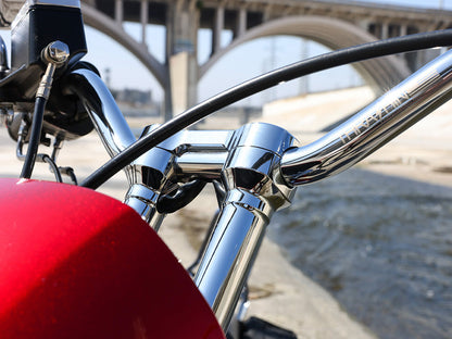 8in. Hole Shot Risers - Chrome. Fits 1in. Handlebar