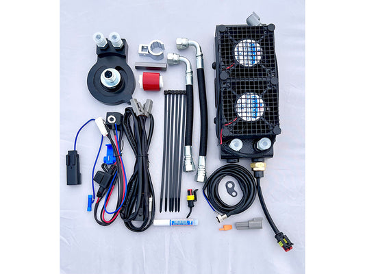 Lower Fairing Mounted Oil Cooler Kit. Fits Touring 2017-2024 with Lower Fairing