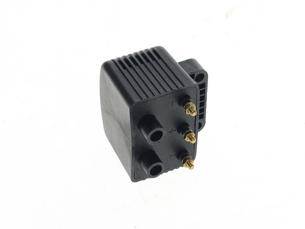 Ignition Coil - Black. Fits Big Twin 1970-1999 & Sportster 1971-2003 Models with Upgraded Single Fire Ignition