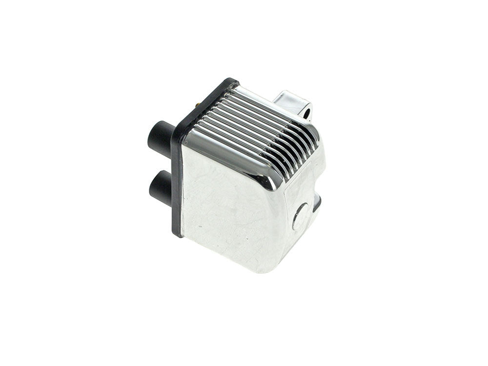 Ignition Coil - Chrome. Fits Big Twin 1970-1999 & Sportster 1971-2003 Models with Upgraded Single Fire Ignition