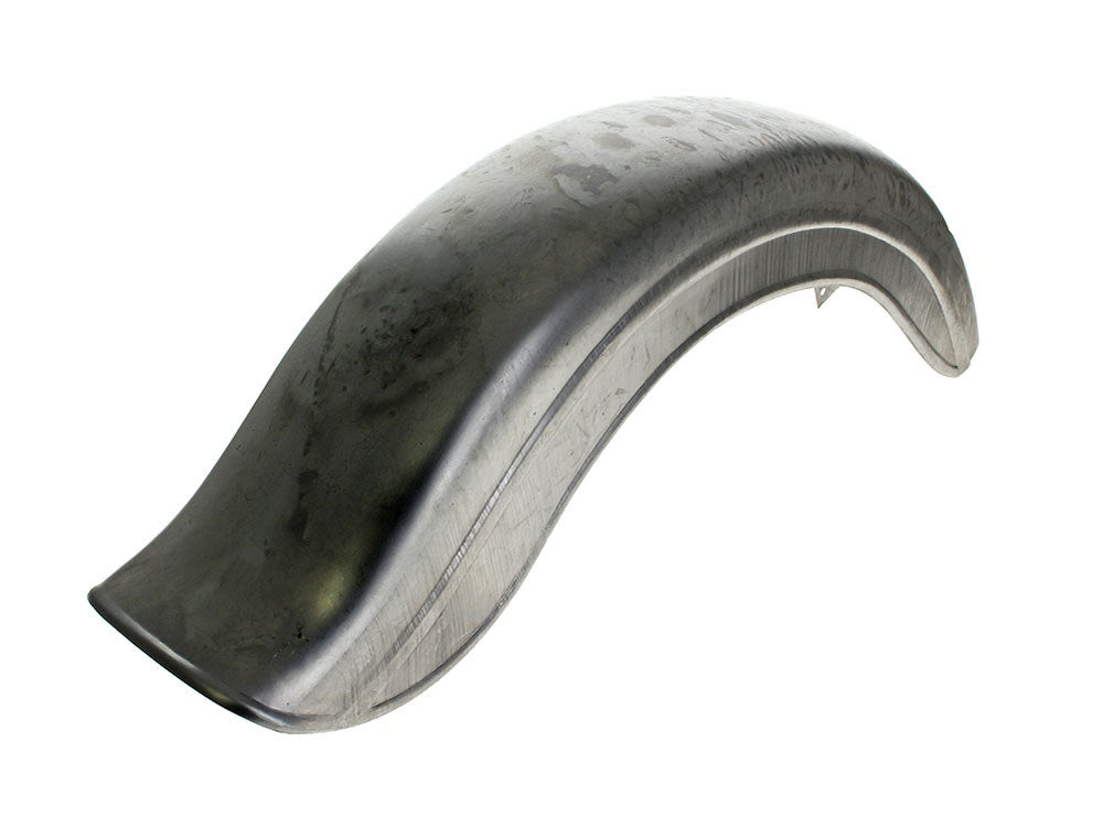 Rear Universal Fat Bob Style Fender with Left Side Chain Cut Away - Raw