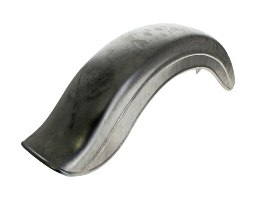 Rear Universal Fat Bob Style Fender with Left Side Chain Cut Away - Raw