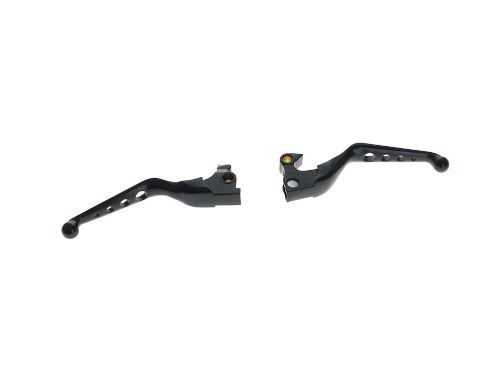 4 Hole Hand Levers - Black. Fits Sportster 2014-2021
