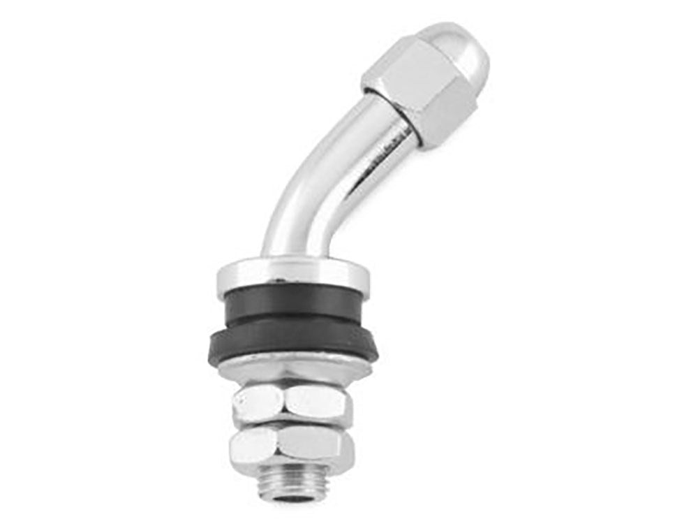 Valve Stem with 45 Degree Angled. Chrome