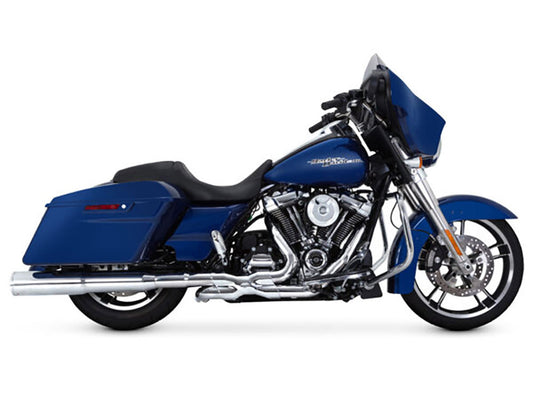 Power Duals Right Side Tuck & Under Headers - Chrome. Fits Touring 2017up
