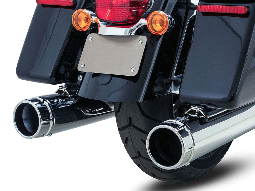 4.5in. Torquer 450 Slip-On Mufflers - Chrome with Chrome End Caps. Fits Touring 1995-2016