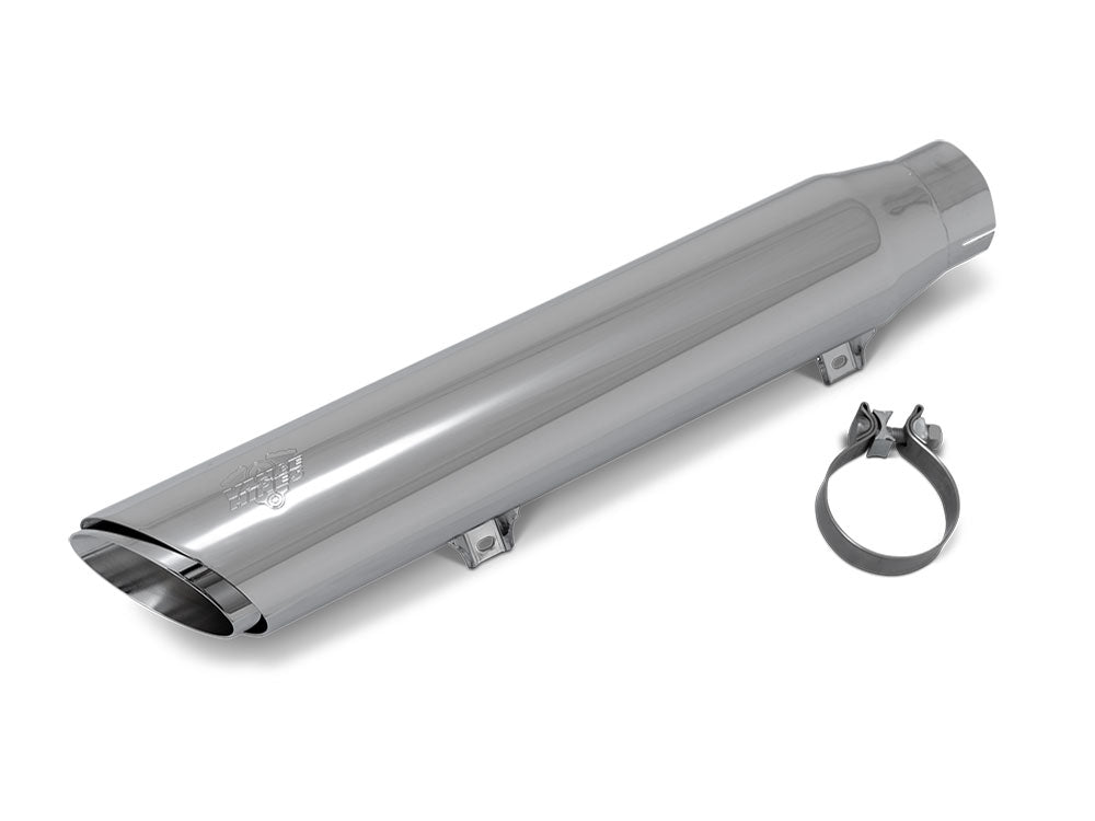 4in. Twin Slash Slip-On Muffler - Chrome. Fits Softail Street Bob, Low Rider S, Low Rider ST & Heritage 2025up