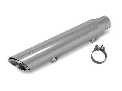 4in. Twin Slash Slip-On Muffler - Chrome. Fits Softail Street Bob, Low Rider S, Low Rider ST & Heritage 2025up
