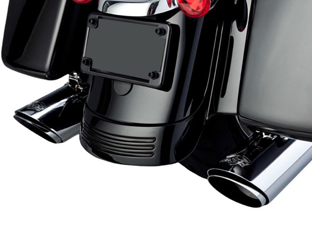 4in. Twin Slash Round Slip-On Mufflers - Chrome. Fits Touring 1995-2016 & Trike 2017-2020