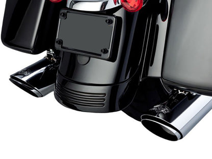 4in. Twin Slash Round Slip-On Mufflers - Chrome. Fits Touring 1995-2016 & Trike 2017-2020