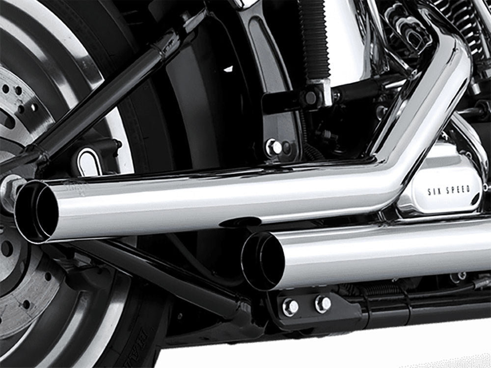 Straightshots Exhaust - Chrome. Fits Softail 1986-2017 Non-240 Tyre Models