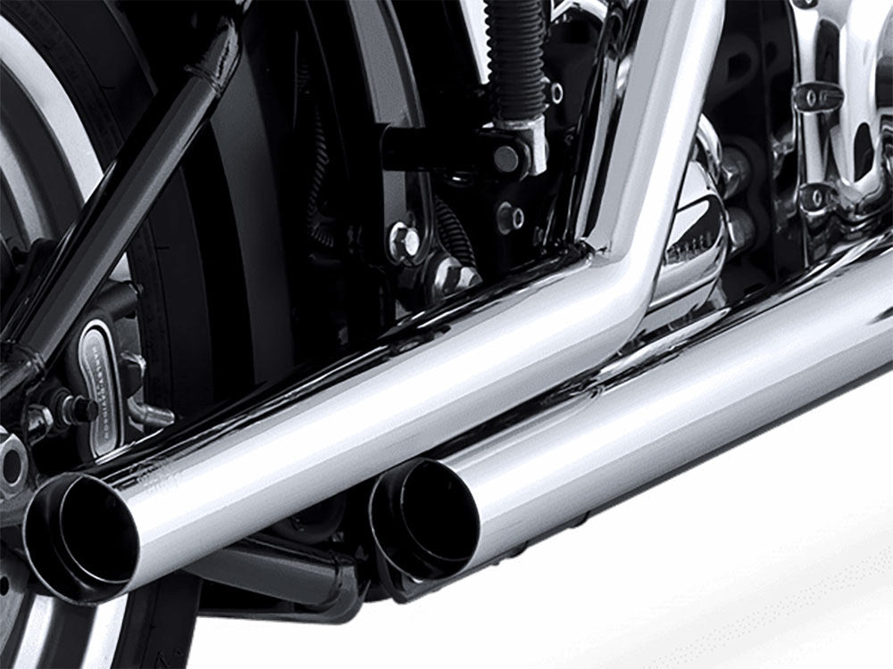 Straightshots Exhaust - Chrome. Fits Softail 1986-2017 Non-240 Tyre Models