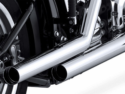 Straightshots Exhaust - Chrome. Fits Softail 1986-2017 Non-240 Tyre Models