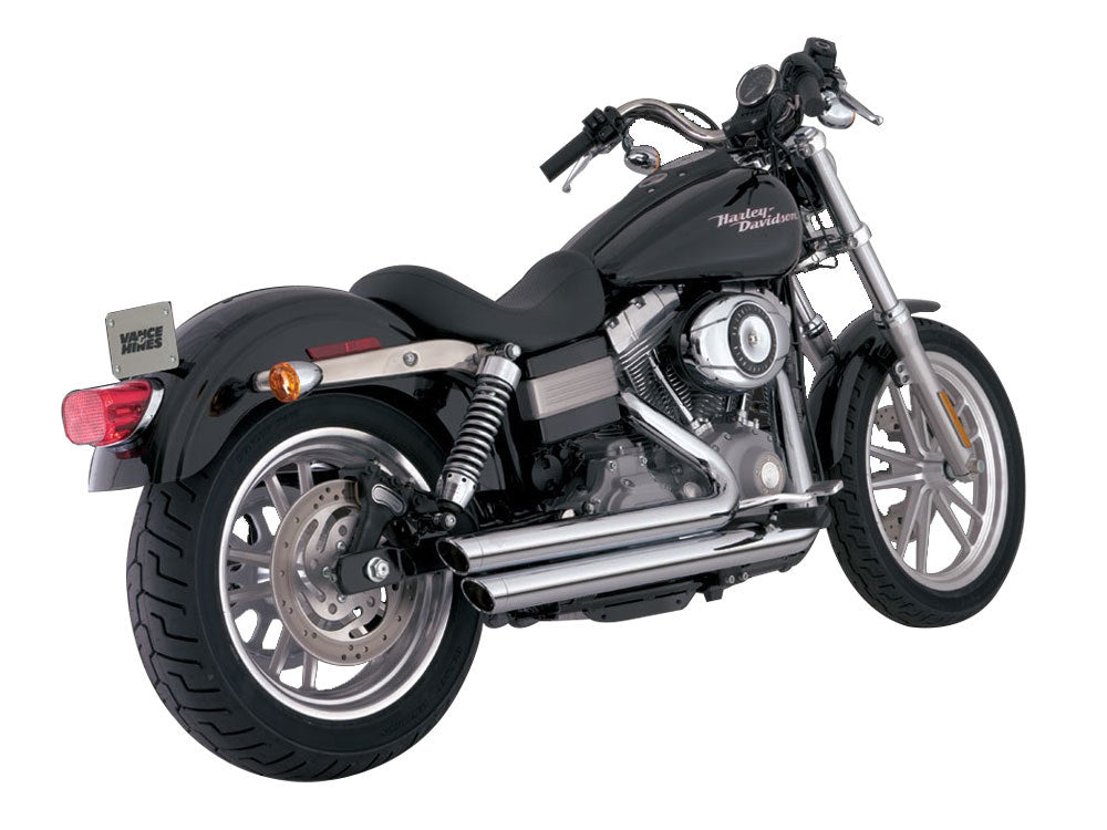 Big Shots Staggered Exhaust - Chrome. Fits Dyna 2006-2017