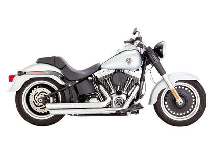 Big Shots Staggered Exhaust - Chrome. Fits Softail 1986-2017 Non-240 Tyre Models