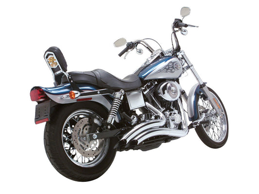 Big Radius Exhaust - Chrome. Fits Dyna 1991-2005.