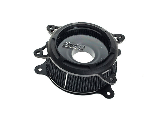 VO2 Insight Air Cleaner Kit - Wrinkle Black. Fits Touring 2008-2016, Softail 2016-2017, CVO Softail 2011-2017 & Dyna Low Rider S 2016-2017 with Throttle-by-Wire