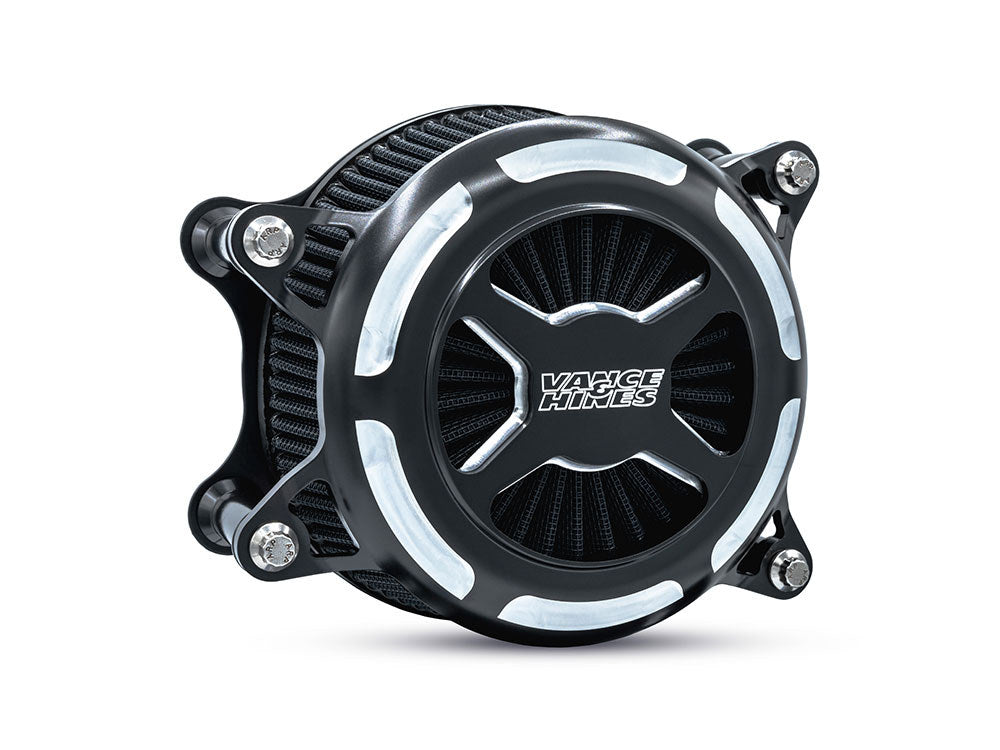 VO2 X Air Cleaner Kit - Black Contrast. Fits CVO Touring 2023up, Street Glide & Road Glide 2024up, Touring 2025up & Softail 2025up