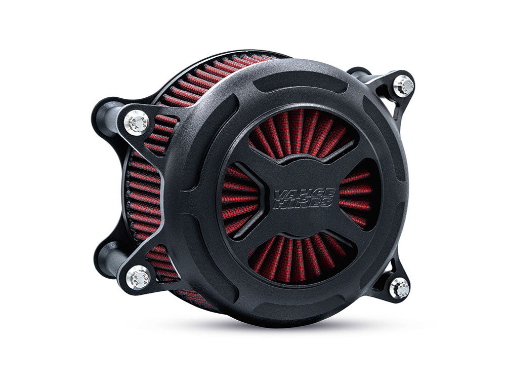 VO2 X Air Cleaner Kit - Wrinkle Black. Fits CVO Touring 2023up, Street Glide & Road Glide 2024up, Touring 2025up & Softail 2025up
