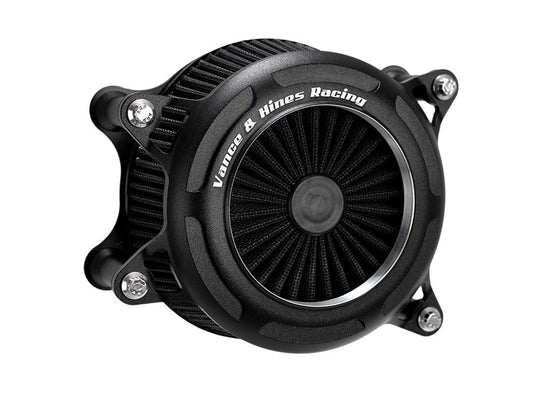 VO2 Onyx Air Cleaner Kit - Wrinkle Black. Fits Touring 2017-2024 & Softail 2018-2024