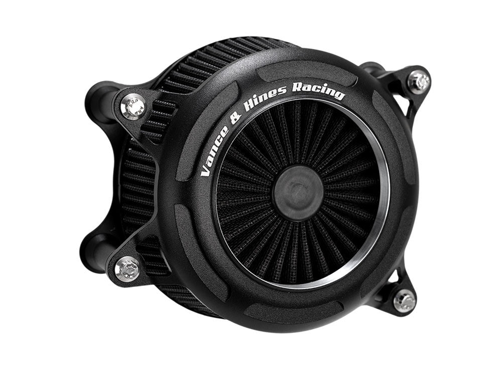 VO2 Onyx Air Cleaner Kit - Wrinkle Black. Fits CVO Touring 2023up, Street Glide & Road Glide 2024up, Touring 2025up & Softail 2025up