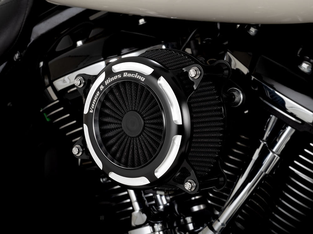 VO2 Onyx Air Cleaner Kit - Black Contrast Cut. Fits CVO Touring 2023up, Street Glide & Road Glide 2024up, Touring 2025up & Softail 2025up