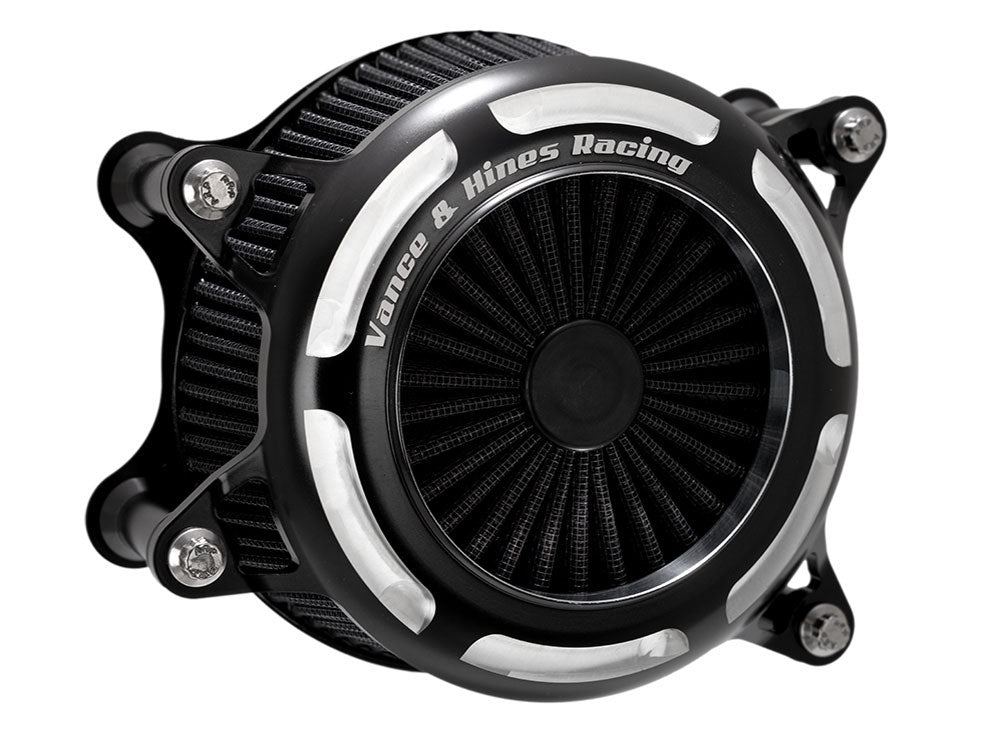 VO2 Onyx Air Cleaner Kit - Black Contrast Cut. Fits CVO Touring 2023up, Street Glide & Road Glide 2024up, Touring 2025up & Softail 2025up