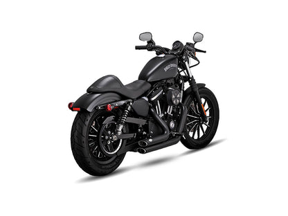 Shortshots Staggered Exhaust - Black. Fits Sportster 2014-2021