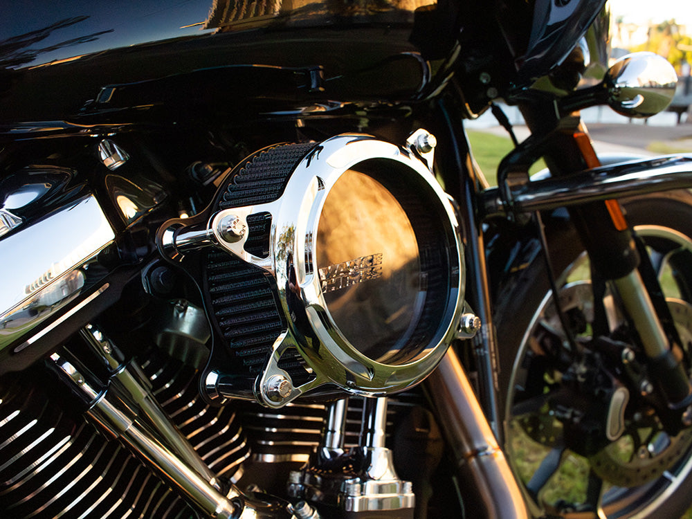 VO2 Insight Air Cleaner Kit - Chrome. Fits CVO Touring 2023up, Street Glide & Road Glide 2024up, Touring 2025up & Softail 2025up