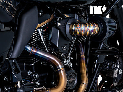 90deg VO2 Falcon Air Cleaner Kit - Stainless Steel. Fits CVO Touring 2023up, Street Glide & Road Glide 2024up, Touring 2025up & Softail 2025up