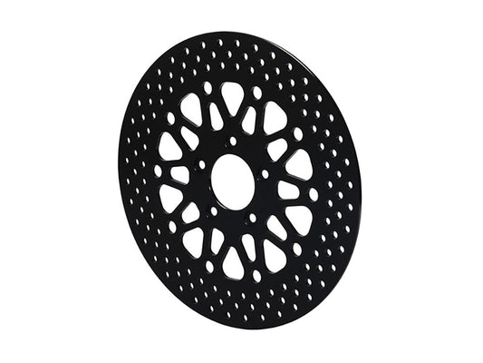 11.8in. Front Disc Rotor - Black Stainless Steel. Fits Dyna 2006-2017, Softail 2015up, Sportster 2014-2021 & Touring 2008up.