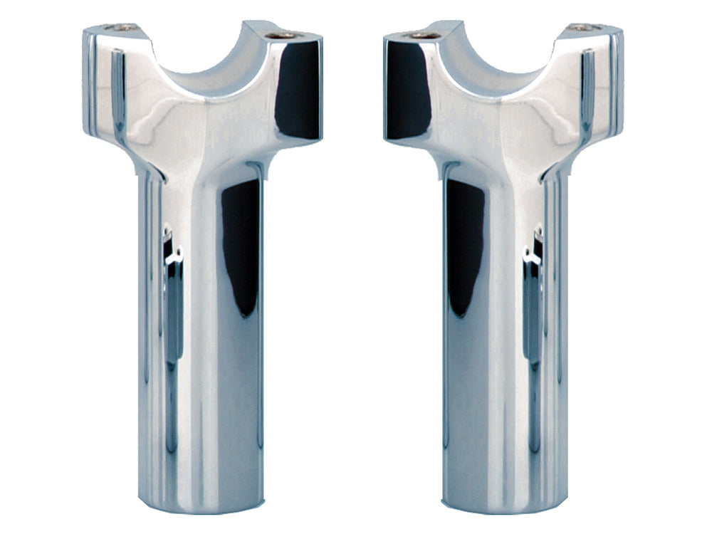 4-1/2in. Tall Risers with 1-1/4in. Thick Base - Chrome. Fits 1in. Handlebar.