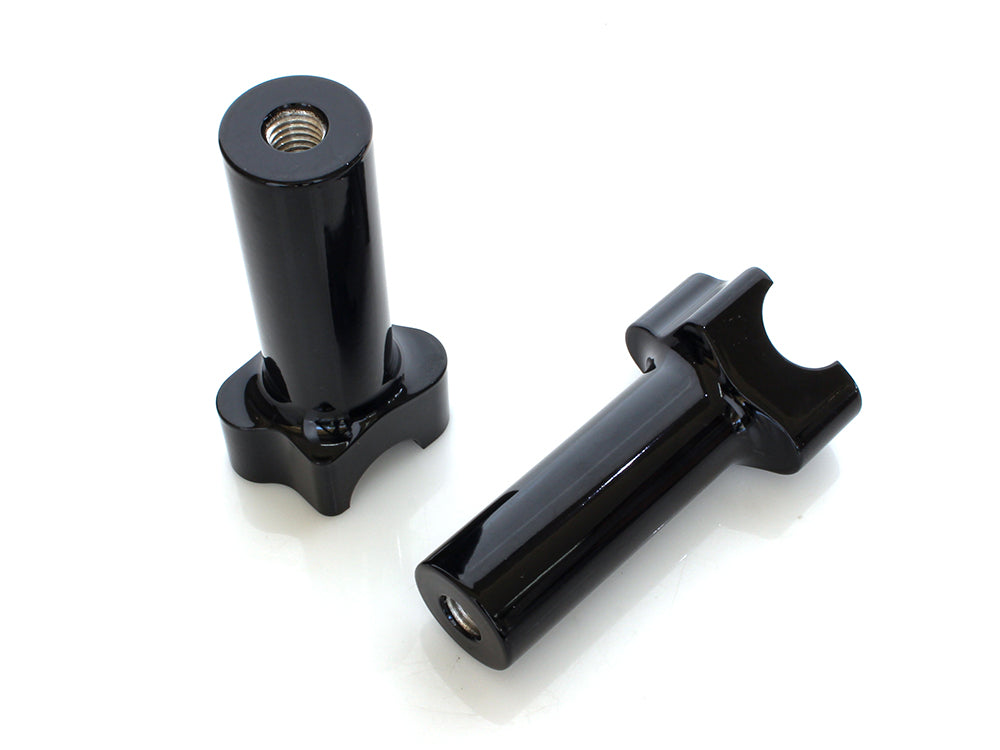4-1/2in. Tall Risers with 1-1/4in. Thick Base - Gloss Black. Fits 1in. Handlebar.