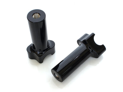 4-1/2in. Tall Risers with 1-1/4in. Thick Base - Gloss Black. Fits 1in. Handlebar.
