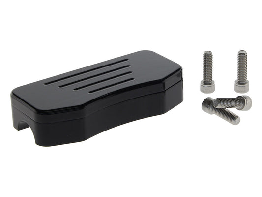 Handlebar Milled Top Clamp with Hidden Bolts - Gloss Black.