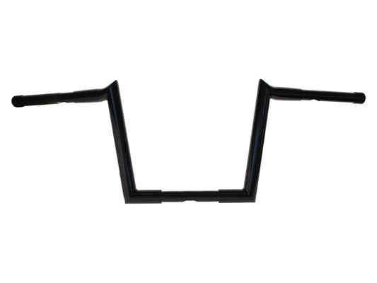10in. x 1-1/4in. Chubby Hooked Ape Hanger Handlebars - Gloss Black.