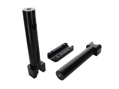 10in. Tall Savage Risers with Top Clamp - Gloss Black. Fits 1-1/4in. Handlebar.