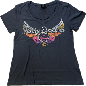 Adelaide Harley-Davidson Womens Wings V Tee