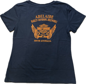 Adelaide Harley-Davidson Womens Wings V Tee