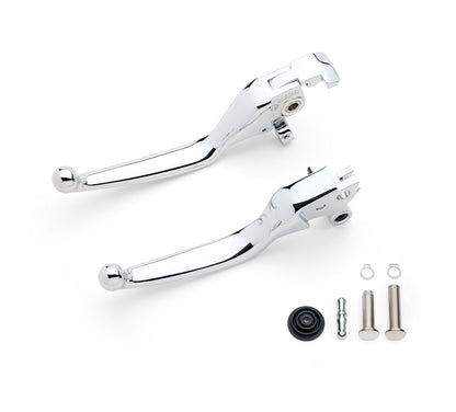 Harley-Davidson Adjustable Hand Control Lever Kit- Touring, Chrome