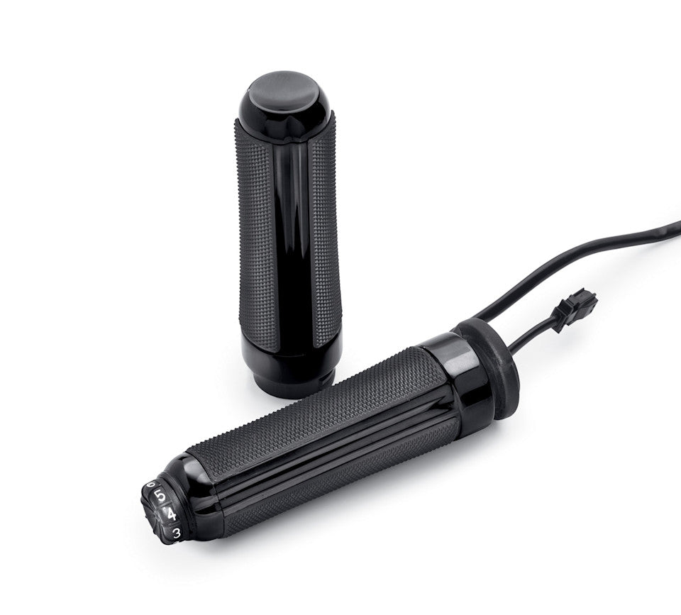 Harley-Davidson Airflow Heated Hand Grips- Gloss Black