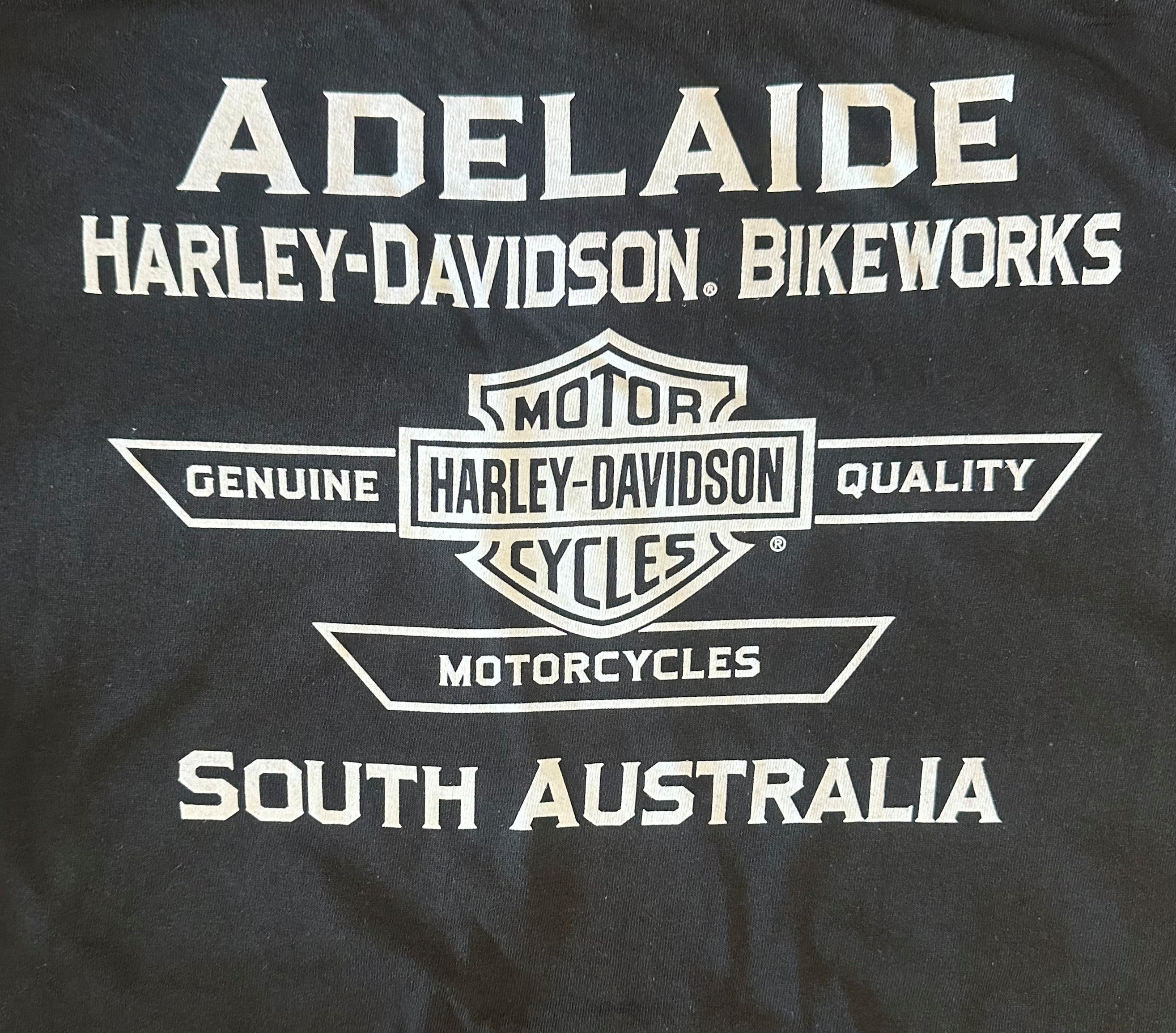 Adelaide Harley-Davidson Heritage Springer Mist Tee- Black