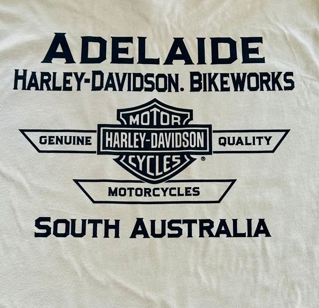 Adelaide Harley-Davidson Repeat Tee- Beige