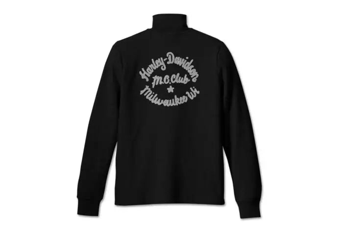 Women's Harley-Davidson Hill Climber Crew Zip- Heather Grey/Black