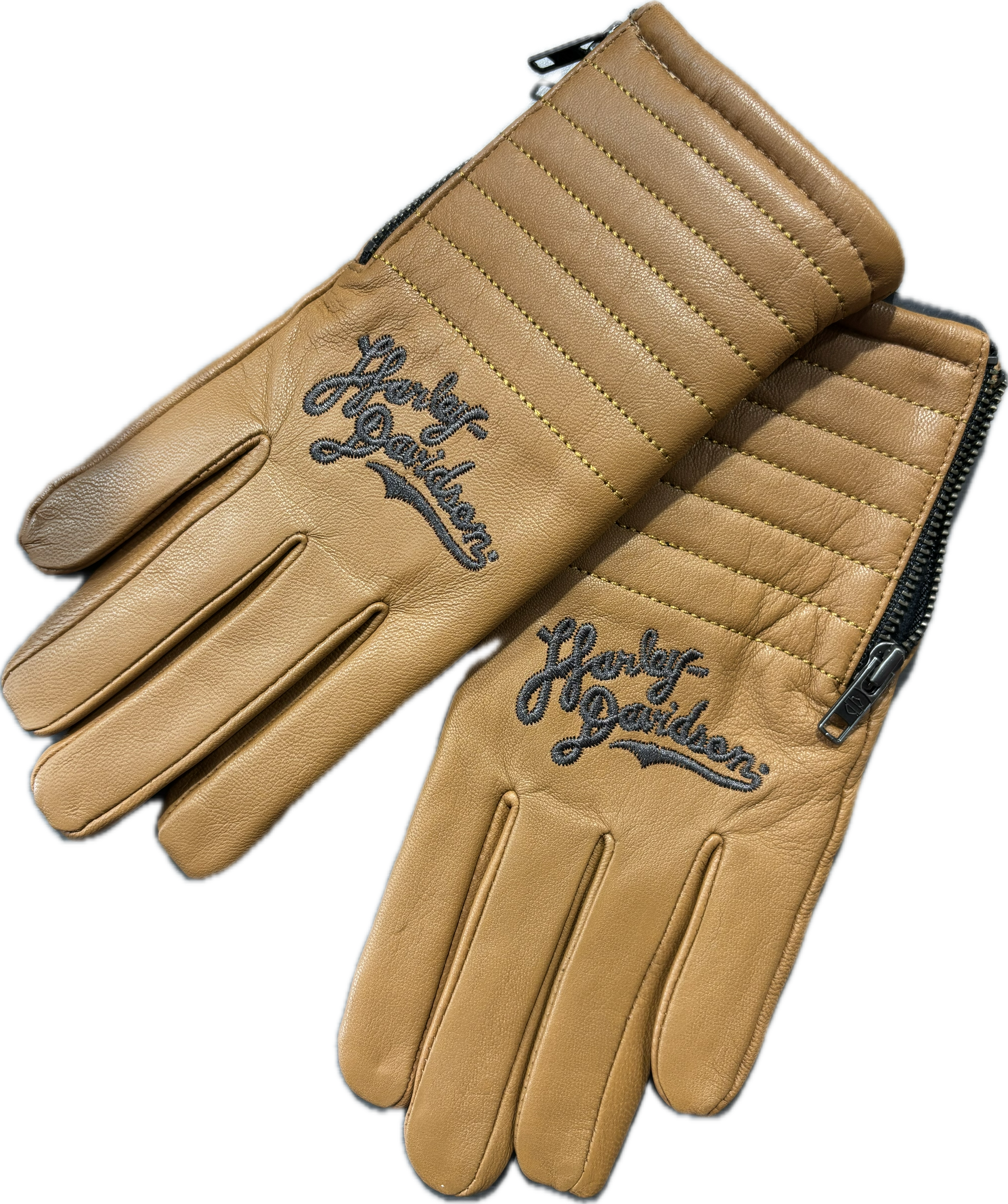 Harley-Davidson Women's Full Speed Leather Gloves - Brown Leather