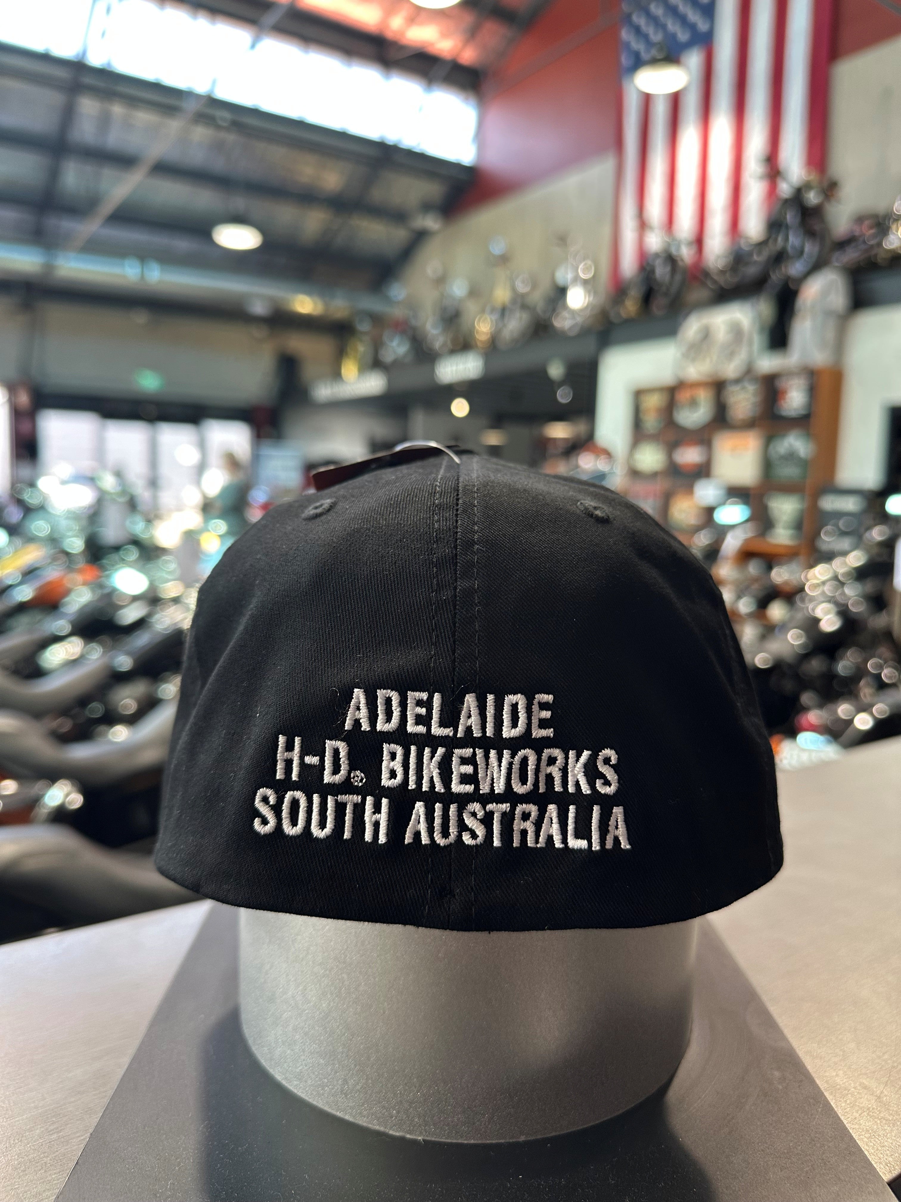 Adelaide Harley-Davidson Bike Works (Blue White Red) B&S Fitted Cap